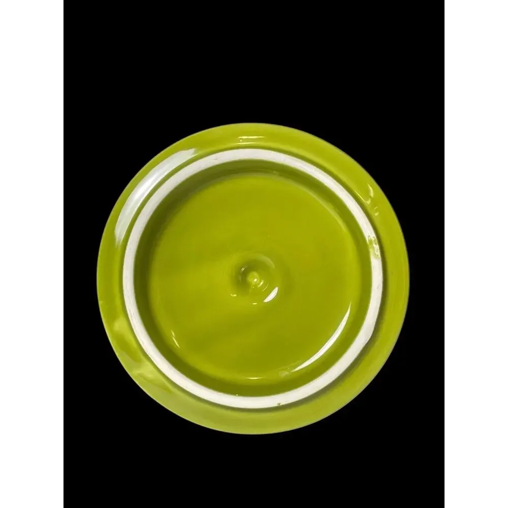 Vintage IL Nodo Ceramiche Avocado Green Mini Casserole with Lid Made in Italy